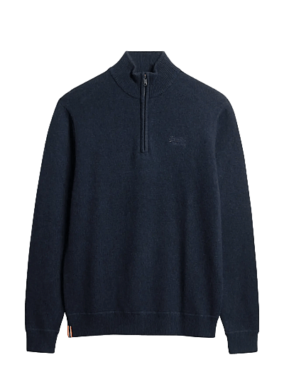 Essential Emb Knit Half Zip - Half Zip-TrøJer