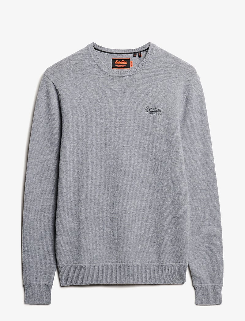 Superdry - ESSENTIAL SLIM FIT CREW JUMPER - rundhalsad - cloud grey marl - 1