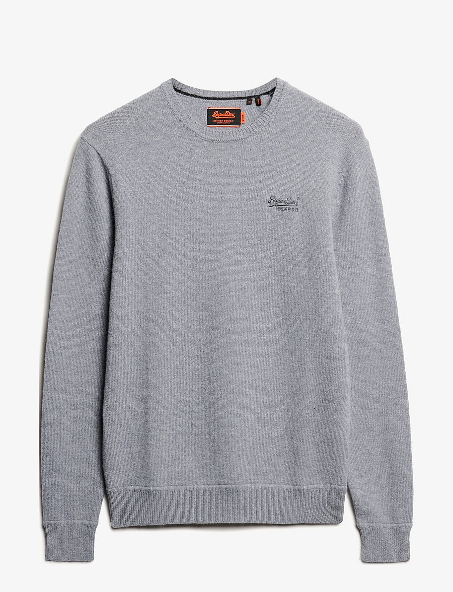 Superdry - ESSENTIAL SLIM FIT CREW JUMPER - Ümmarguse kaelusega kudumid - cloud grey marl - 1