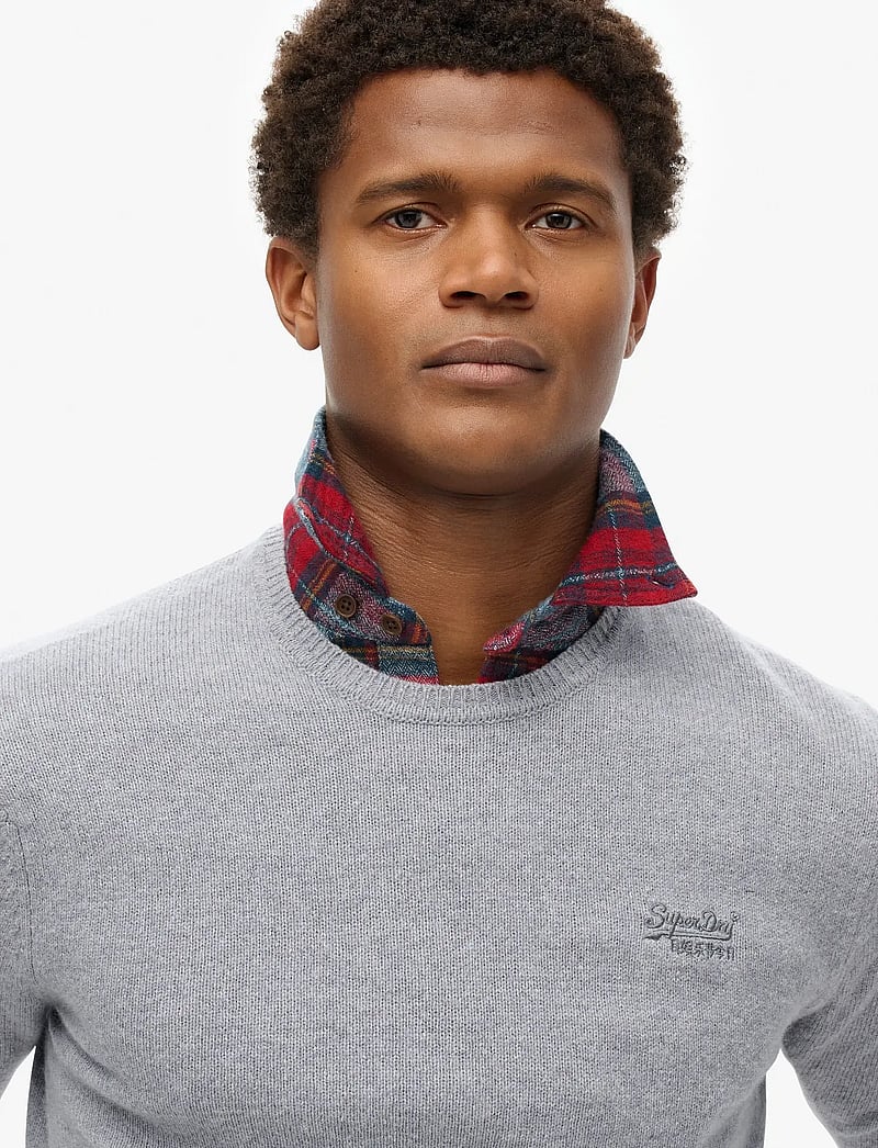 Superdry - ESSENTIAL SLIM FIT CREW JUMPER - rundhalsad - cloud grey marl - 3