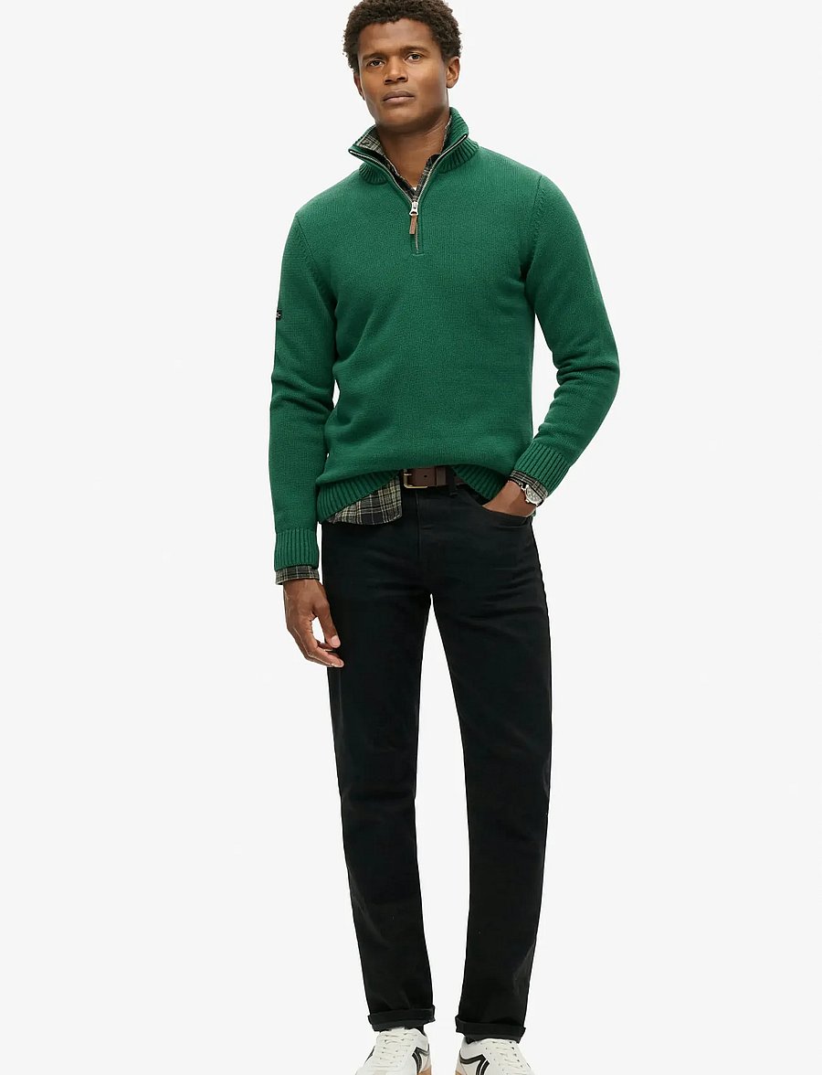 Superdry - COTTON CLASSICS KNIT HENLEY - forest green - 5