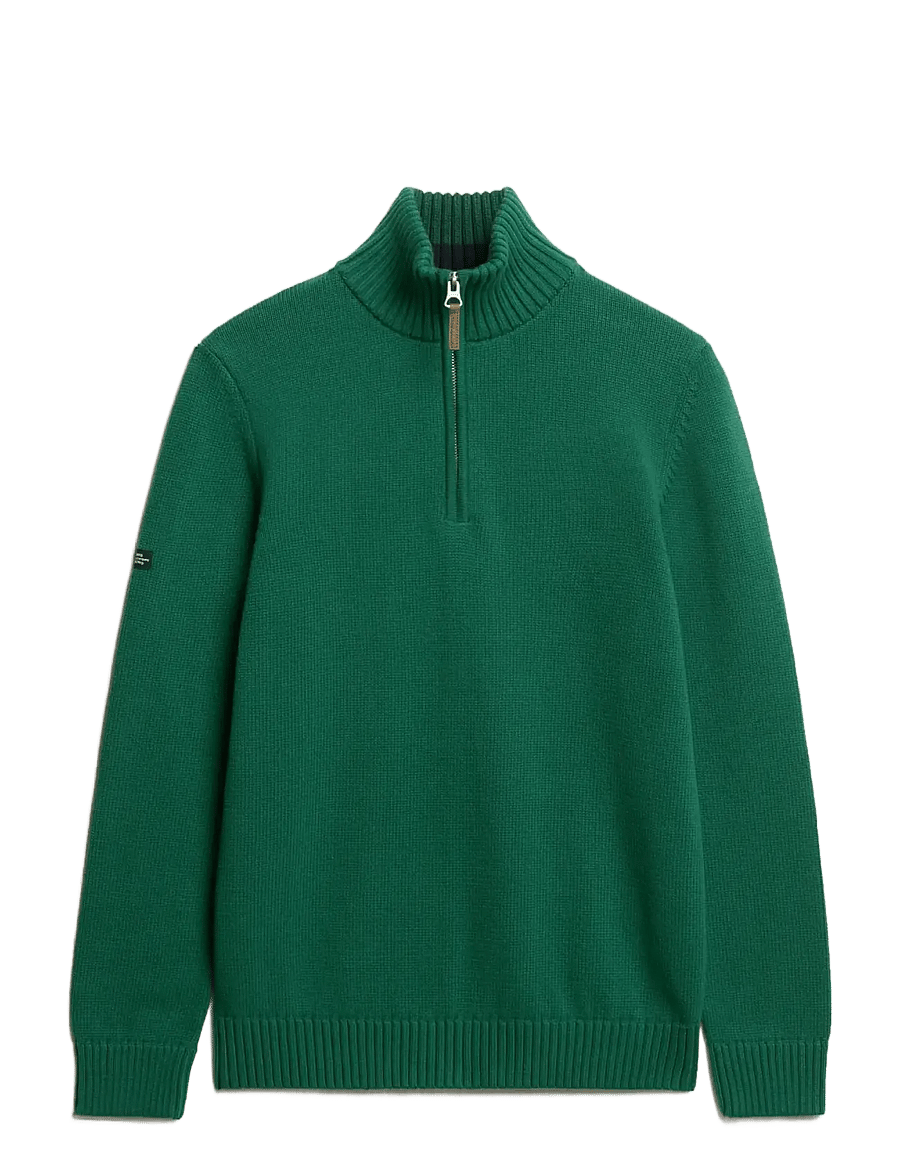 Superdry - COTTON CLASSICS KNIT HENLEY - forest green - 2
