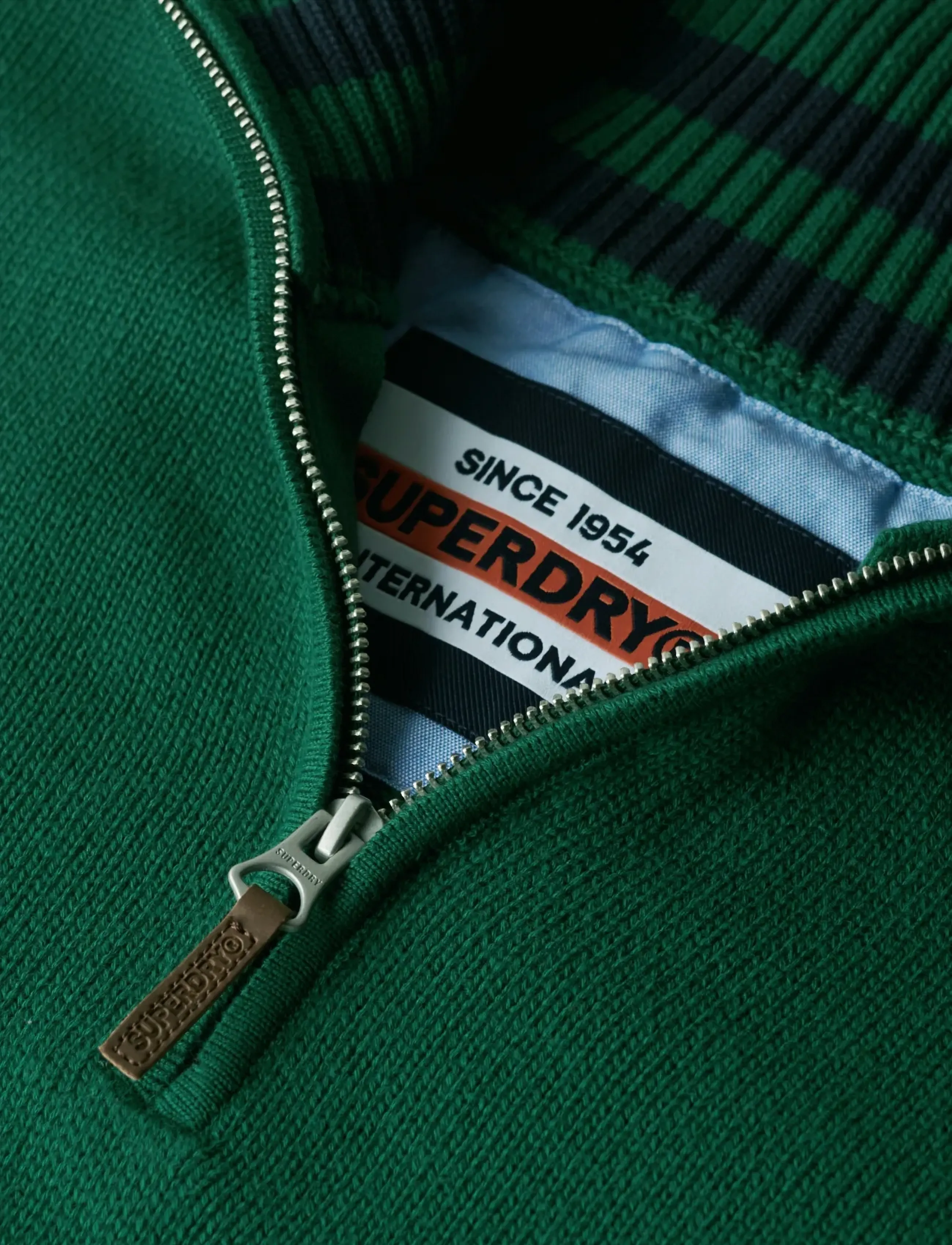 Superdry - COTTON CLASSICS KNIT HENLEY - höstkläder - forest green - 5