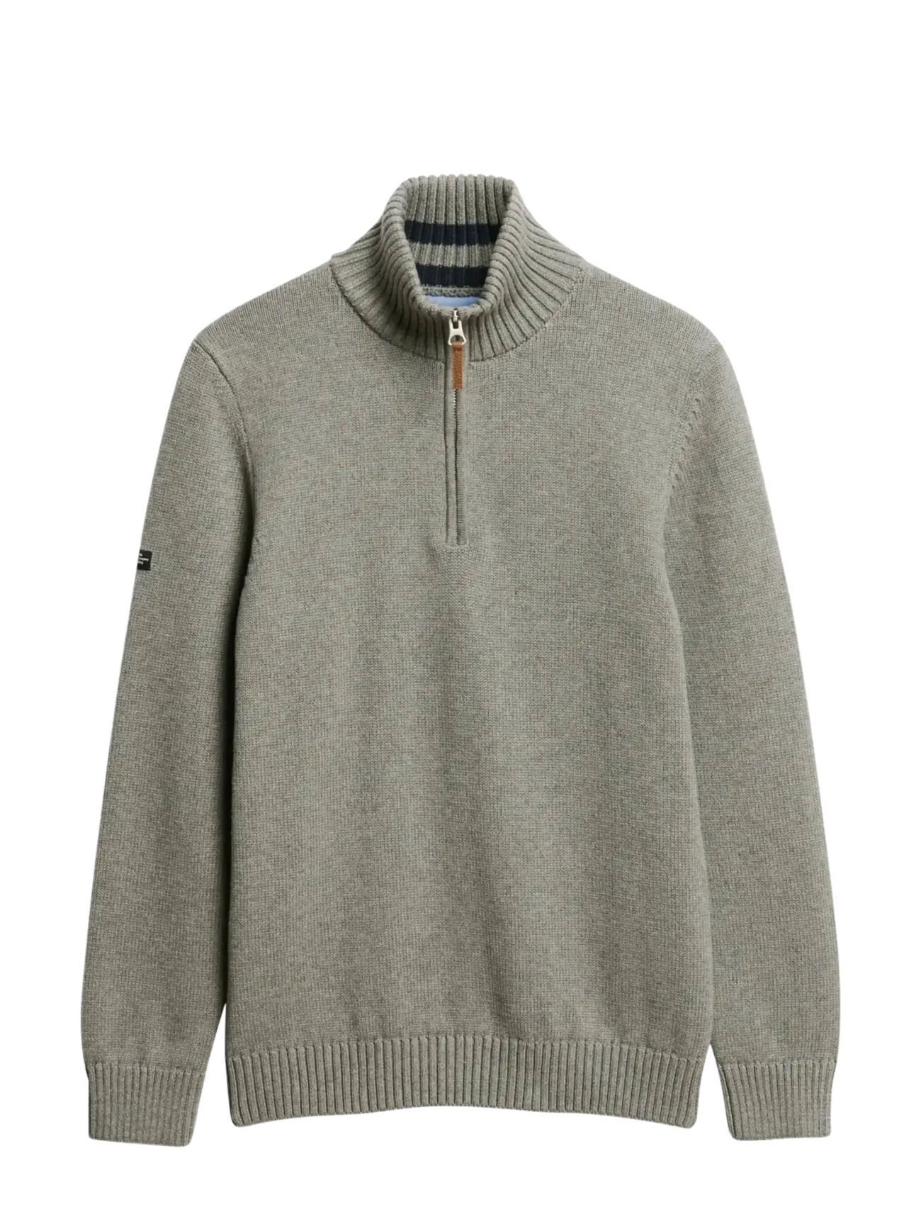 Superdry COTTON CLASSICS KNIT HENLEY - Kläder - GREY MARL / grey