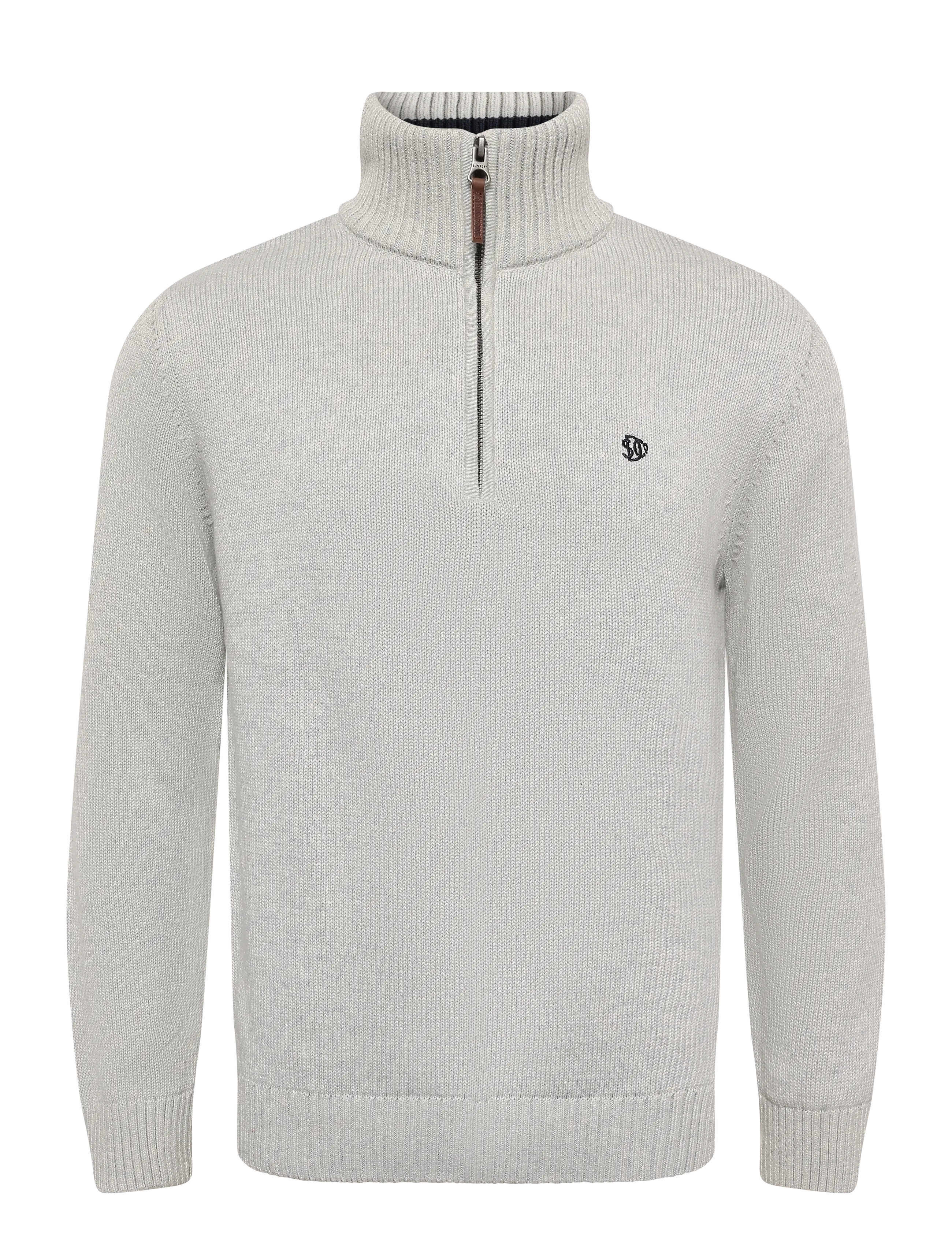 Superdry COTTON CLASSICS KNIT HENLEY - Stickat - GREY MARL / grey