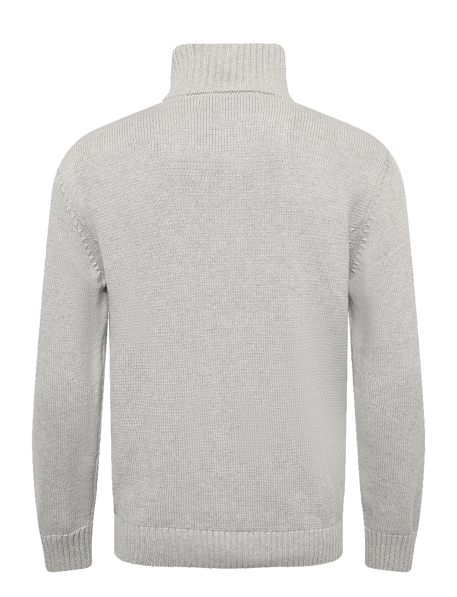 Superdry - COTTON CLASSICS KNIT HENLEY - half zip jumpers - grey marl - 2