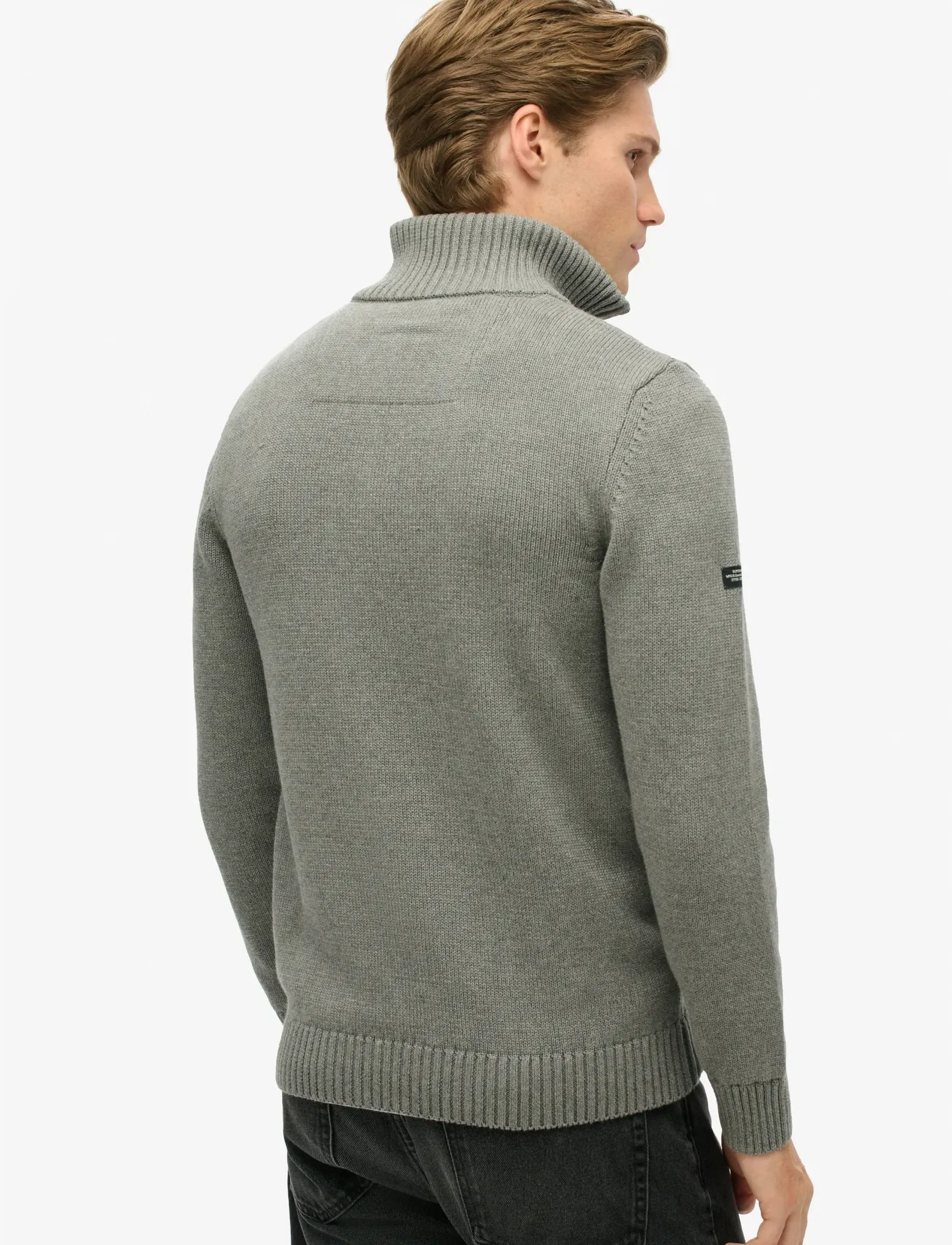 Superdry - COTTON CLASSICS KNIT HENLEY - grey marl - 3