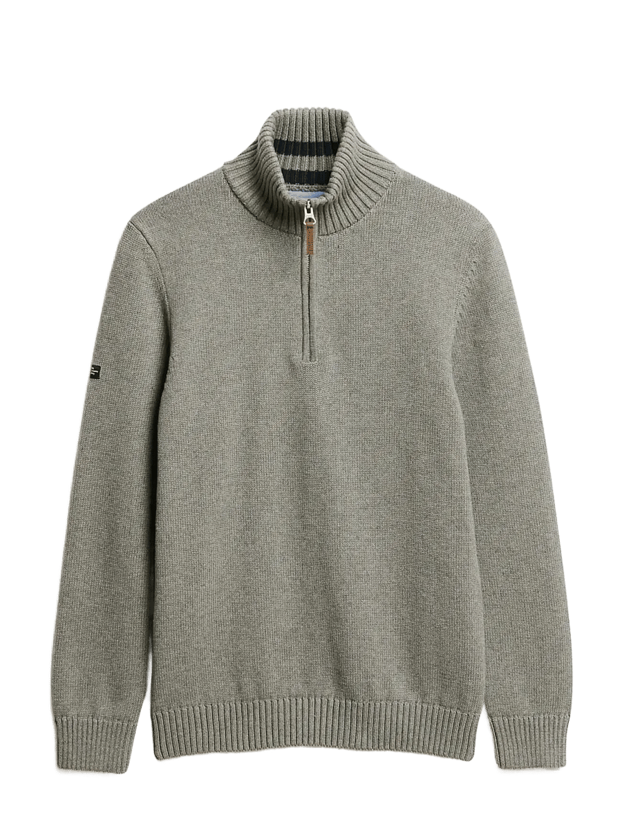 Superdry - COTTON CLASSICS KNIT HENLEY - grey marl - 2