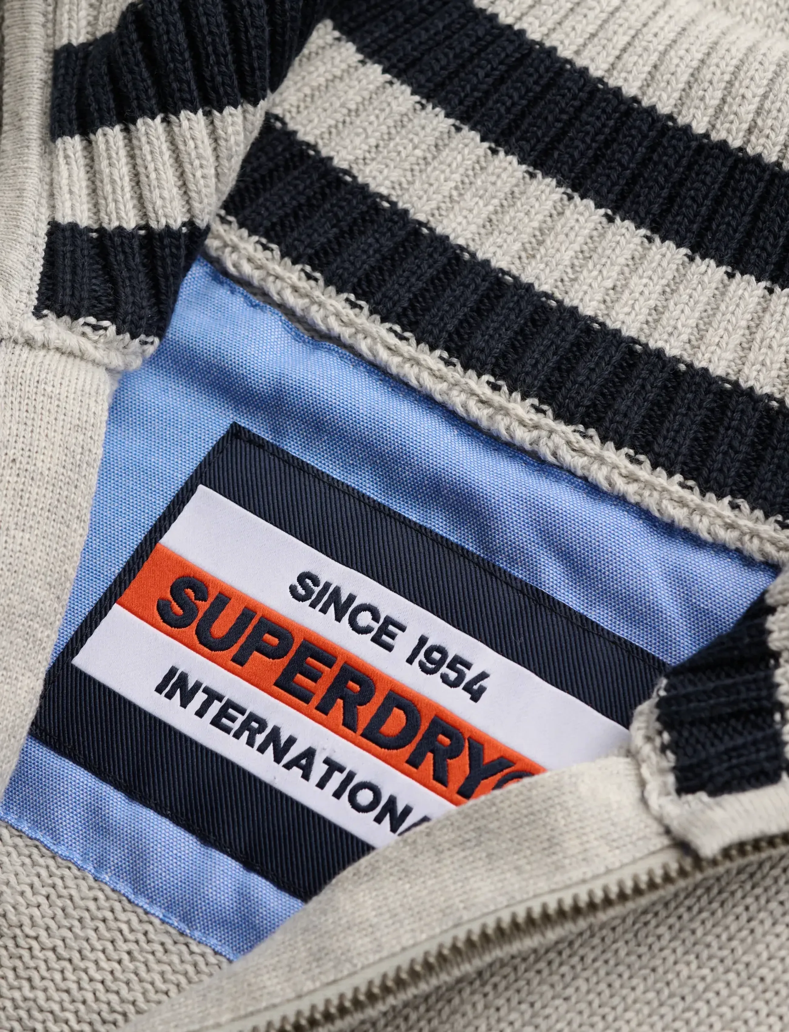 Superdry - COTTON CLASSICS KNIT HENLEY - half zip-tröjor - grey marl - 5