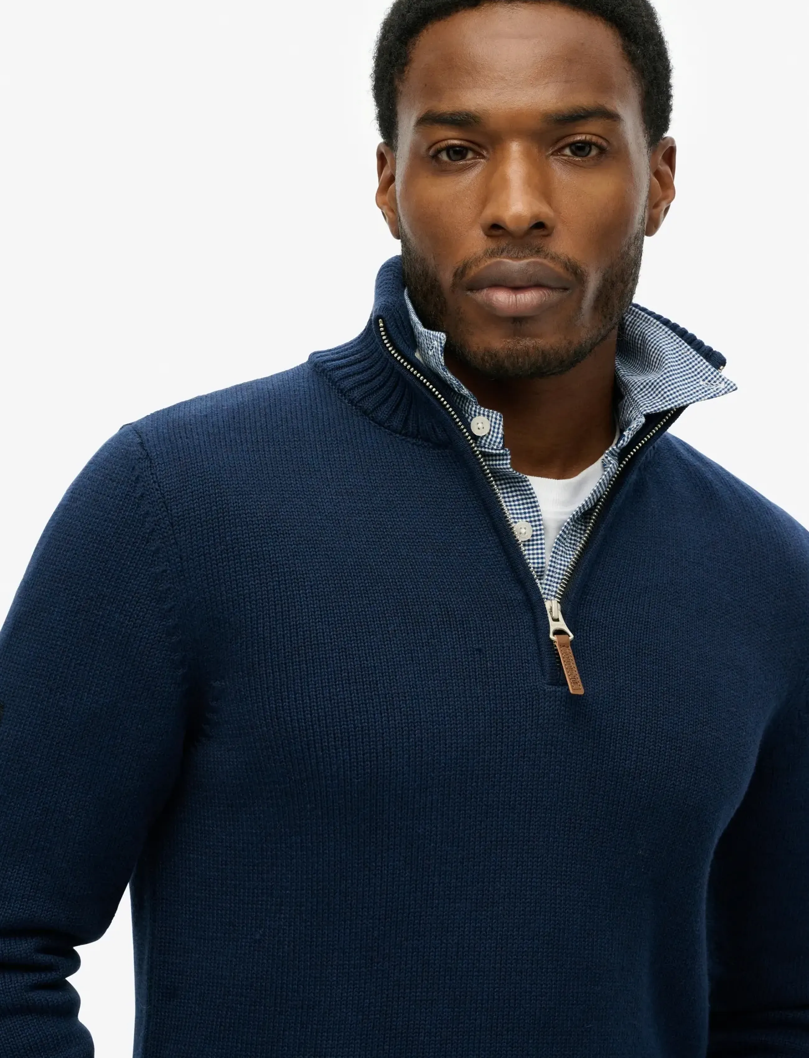 Superdry - COTTON CLASSICS KNIT HENLEY - höstkläder - indigo blue marl - 3