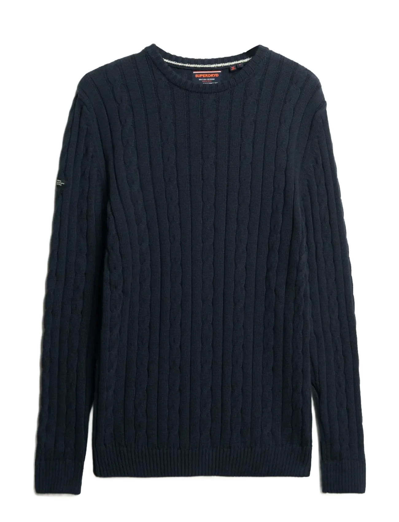 Superdry COTTON CLASSIC CABLE KNIT CREW - Knitwear - NAVY / navy