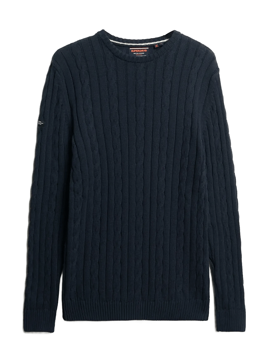 Superdry - COTTON CLASSIC CABLE KNIT CREW - navy - 1