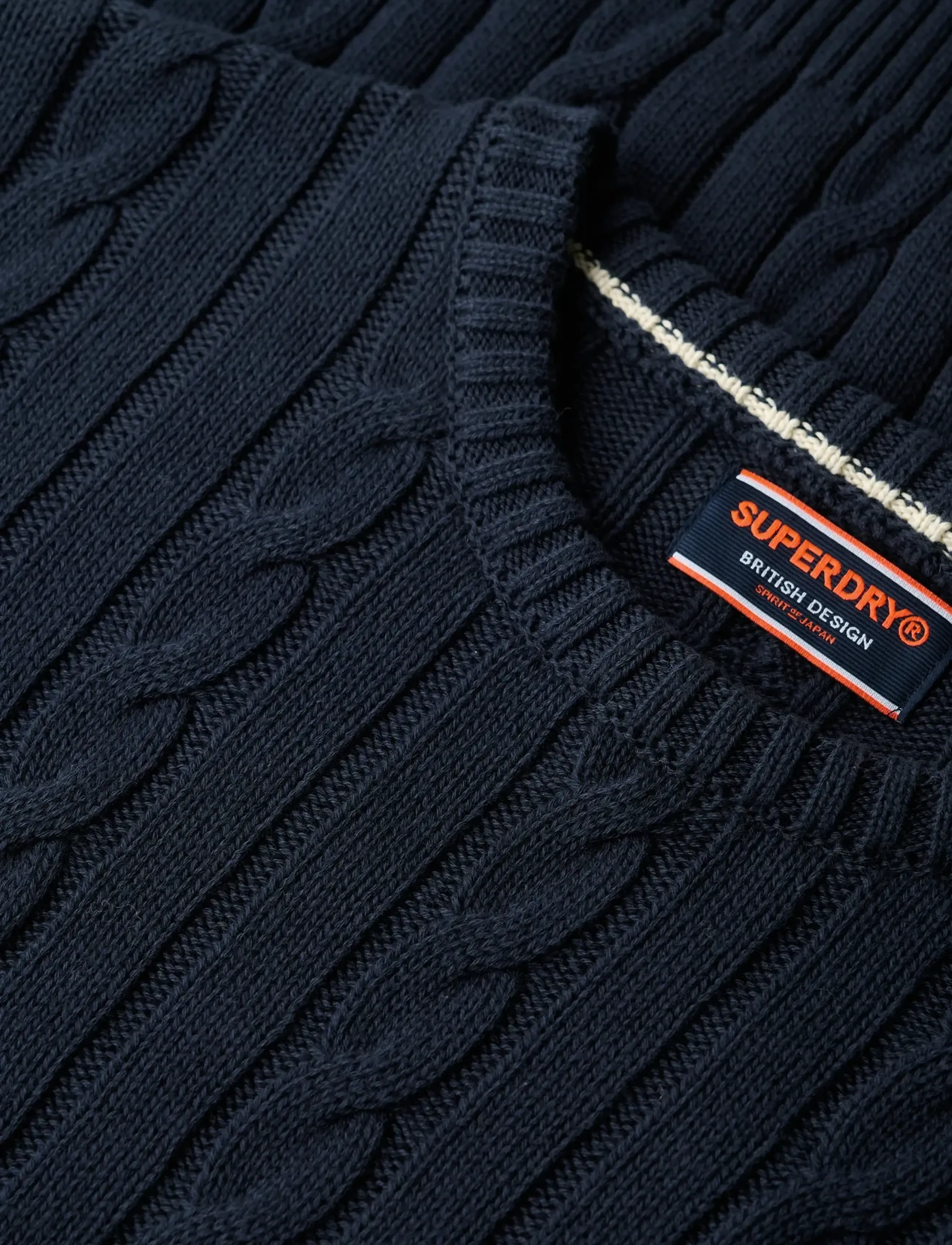 Superdry - COTTON CLASSIC CABLE KNIT CREW - navy - 5