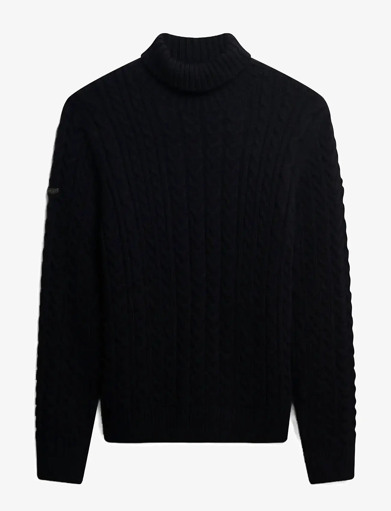 Superdry - JACOB CABLE ROLL NECK JUMPER - rund hals - eclipse navy - 1