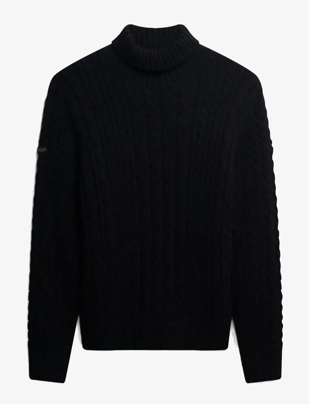 Superdry - JACOB CABLE ROLL NECK JUMPER - pyöreäaukkoiset - eclipse navy - 1