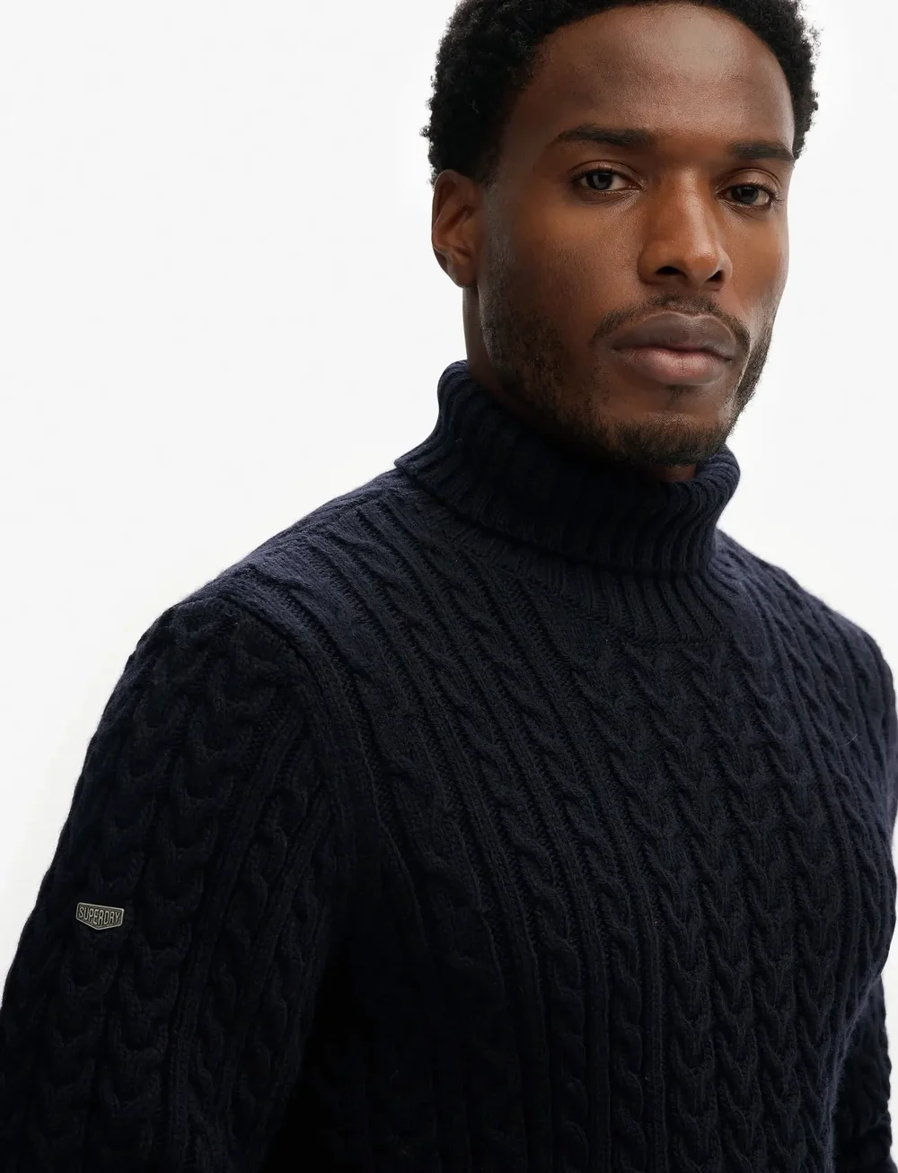 Superdry - JACOB CABLE ROLL NECK JUMPER - pyöreäaukkoiset - eclipse navy - 3