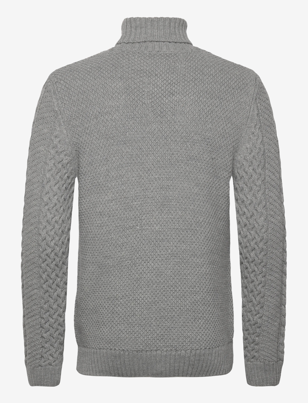 Superdry - JACOB CABLE ROLL NECK JUMPER - herbstliche kleidung - mid grey - 1