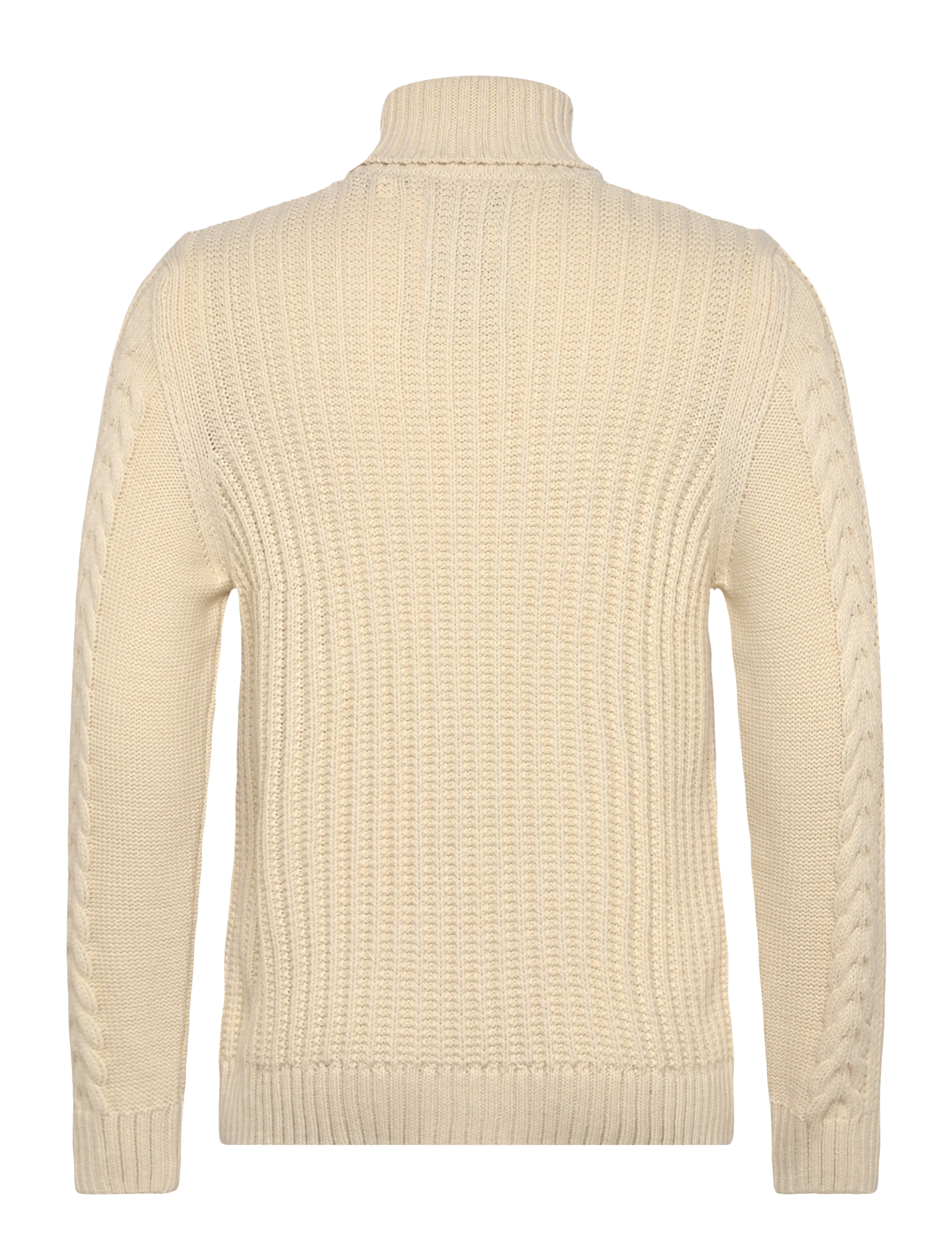 Superdry - JACOB CABLE ROLL NECK JUMPER - strik - winter white - 2