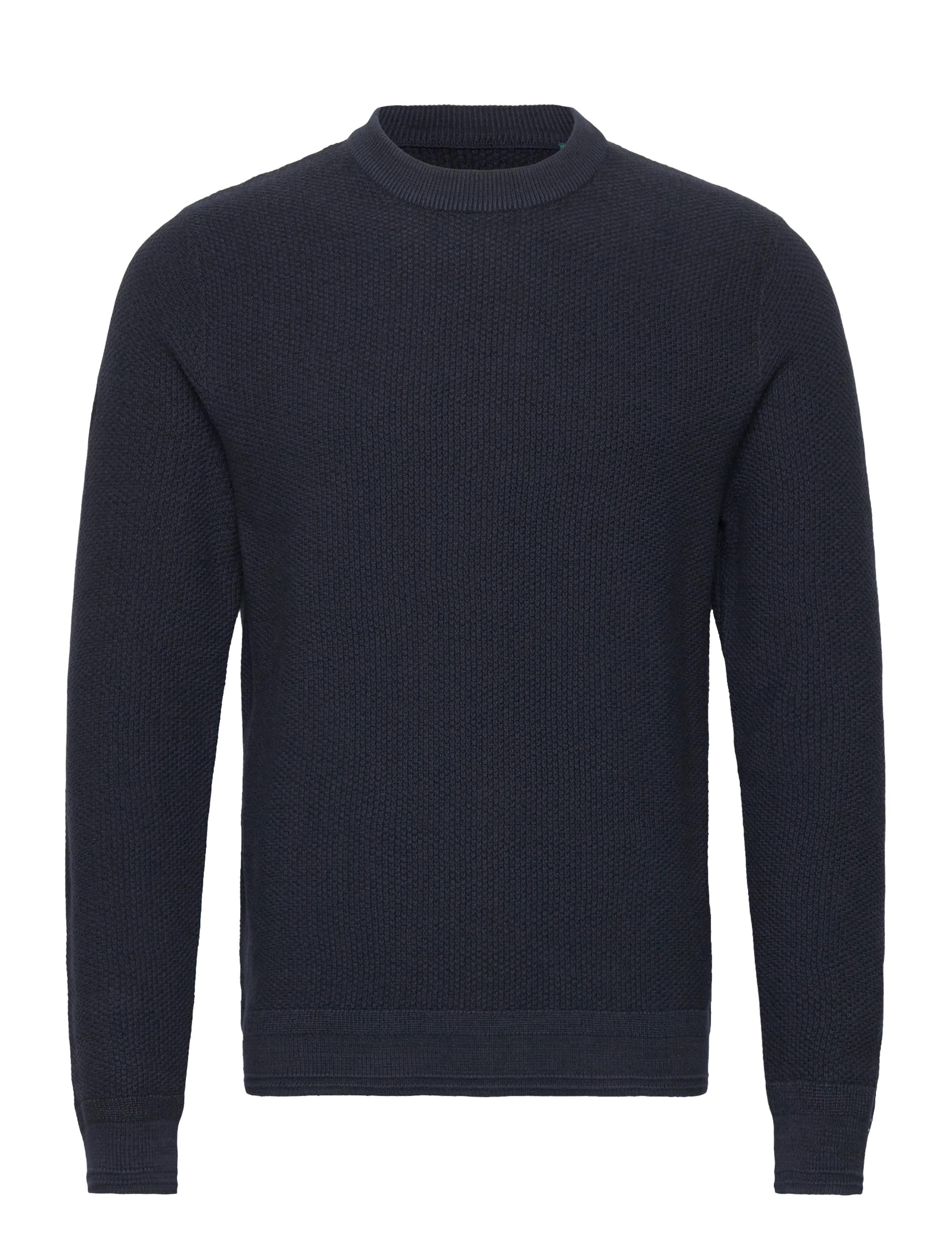 Superdry LW COTTON TEXTURE JUMPER - Rundhals - ECLIPSE NAVY TWIST / navy