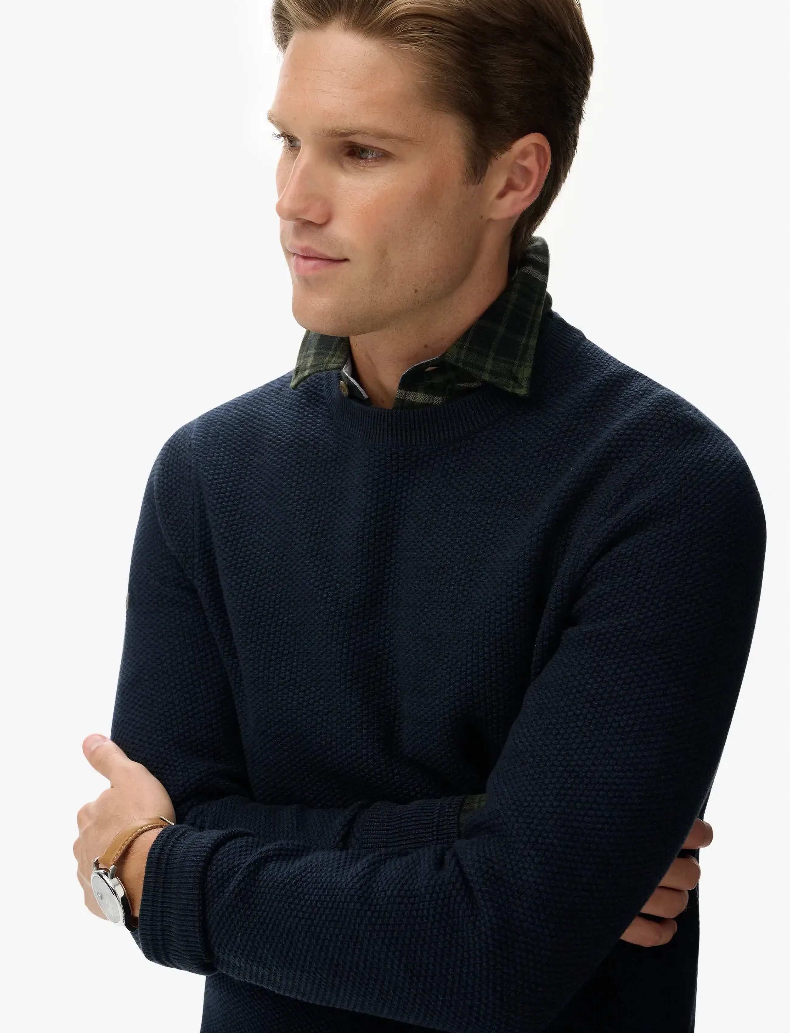 Superdry - LW COTTON TEXTURE JUMPER - rundhals - eclipse navy twist - 4