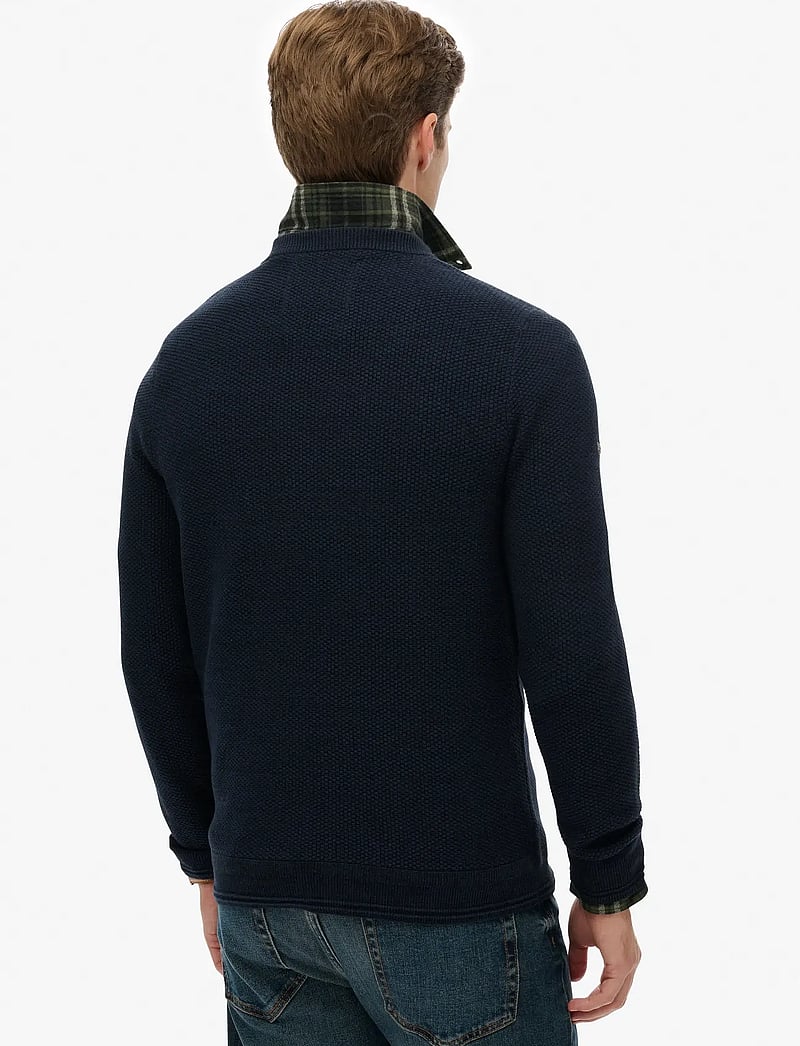 Superdry - LW COTTON TEXTURE JUMPER - round necks - eclipse navy twist - 5