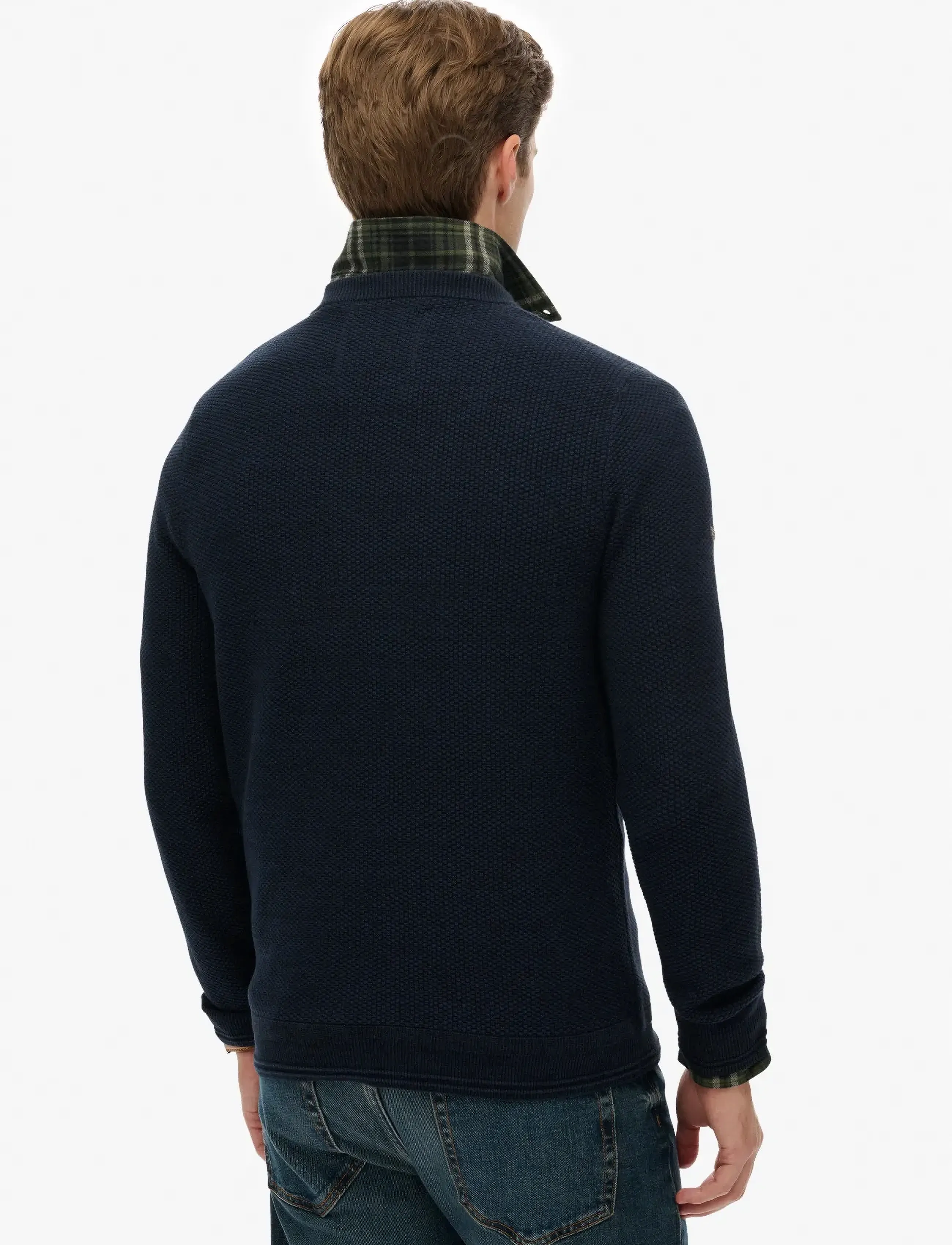 Superdry - LW COTTON TEXTURE JUMPER - rundhals - eclipse navy twist - 5