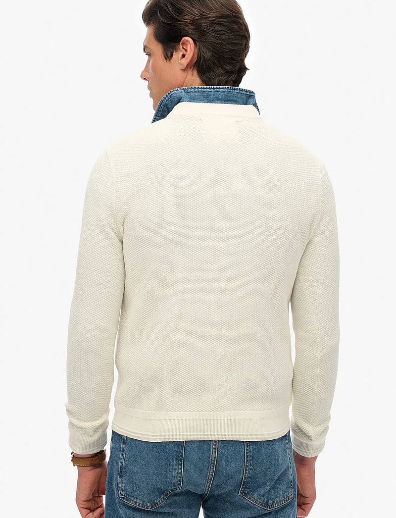 Superdry - LW COTTON TEXTURE JUMPER - rundhalsad - off white - 5