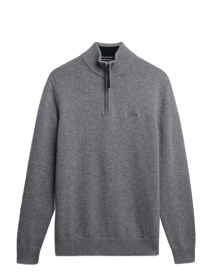 Superdry - WOOL BLEND HALF ZIP JUMPER - tõmblukk-kaelusega džemprid - blue grey marl - 1