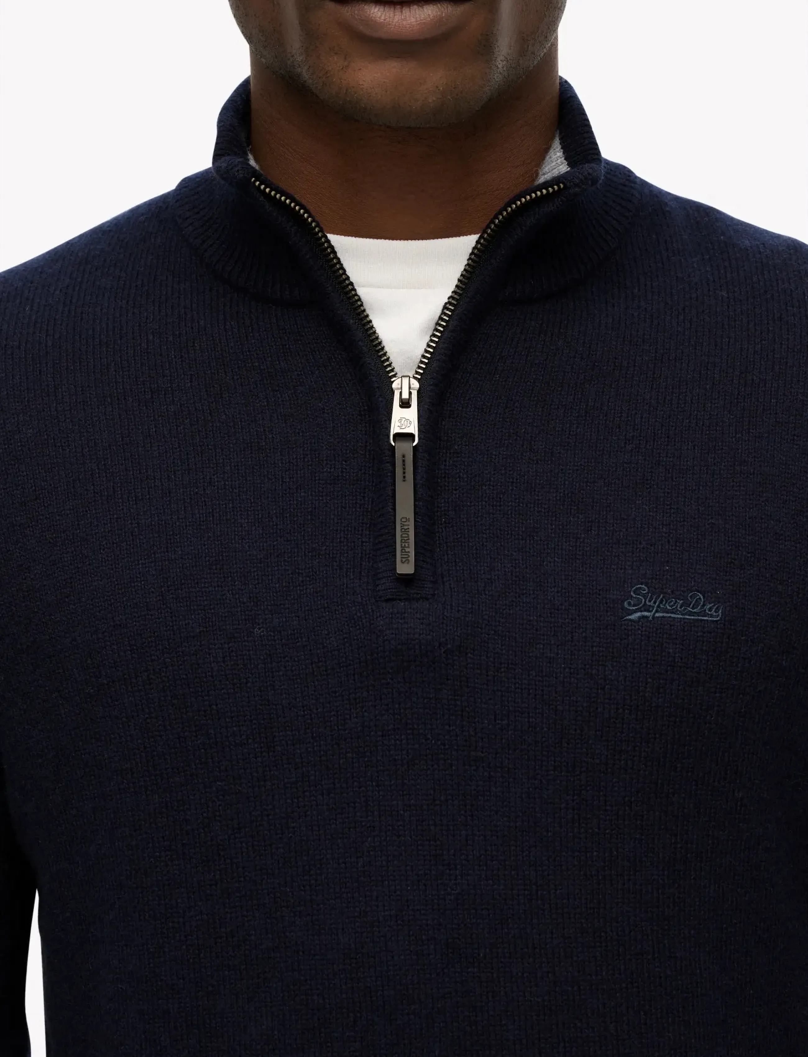 Superdry - WOOL BLEND HALF ZIP JUMPER - herren - charred navy marl - 3