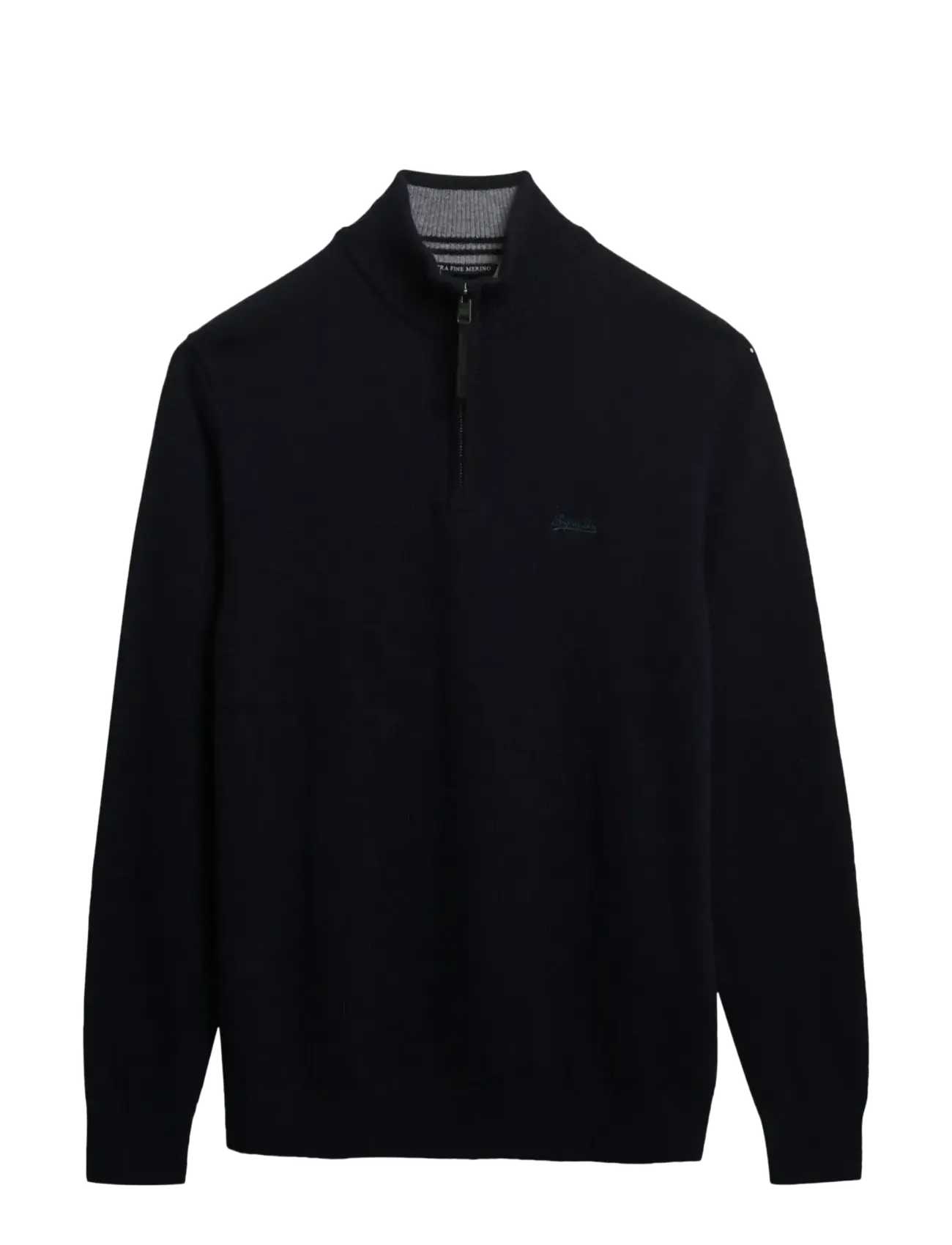 Superdry - WOOL BLEND HALF ZIP JUMPER - half zip jumpers - charred navy marl - 2