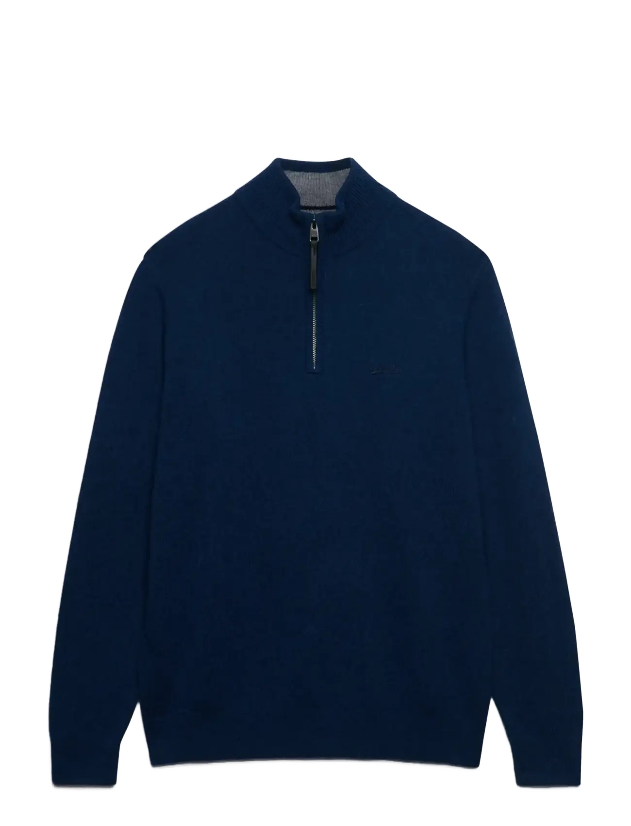 Superdry WOOL BLEND HALF ZIP JUMPER - Kudumid - DUSK NAVY MARL / navy