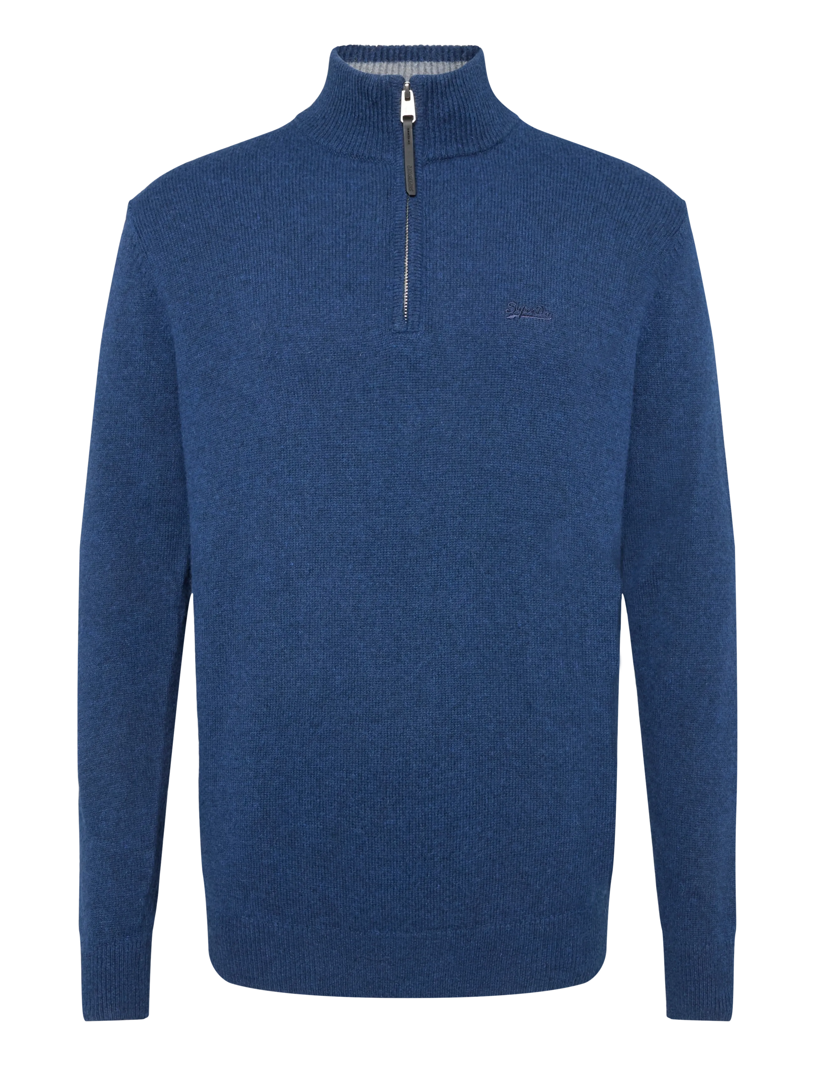 Superdry WOOL BLEND HALF ZIP JUMPER - Vis alt - DUSK NAVY MARL / navy