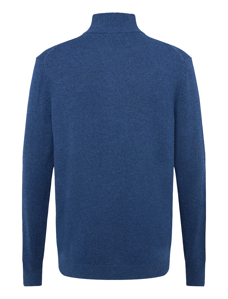 Superdry - WOOL BLEND HALF ZIP JUMPER - poolpika lukuga džemprid - dusk navy marl - 2