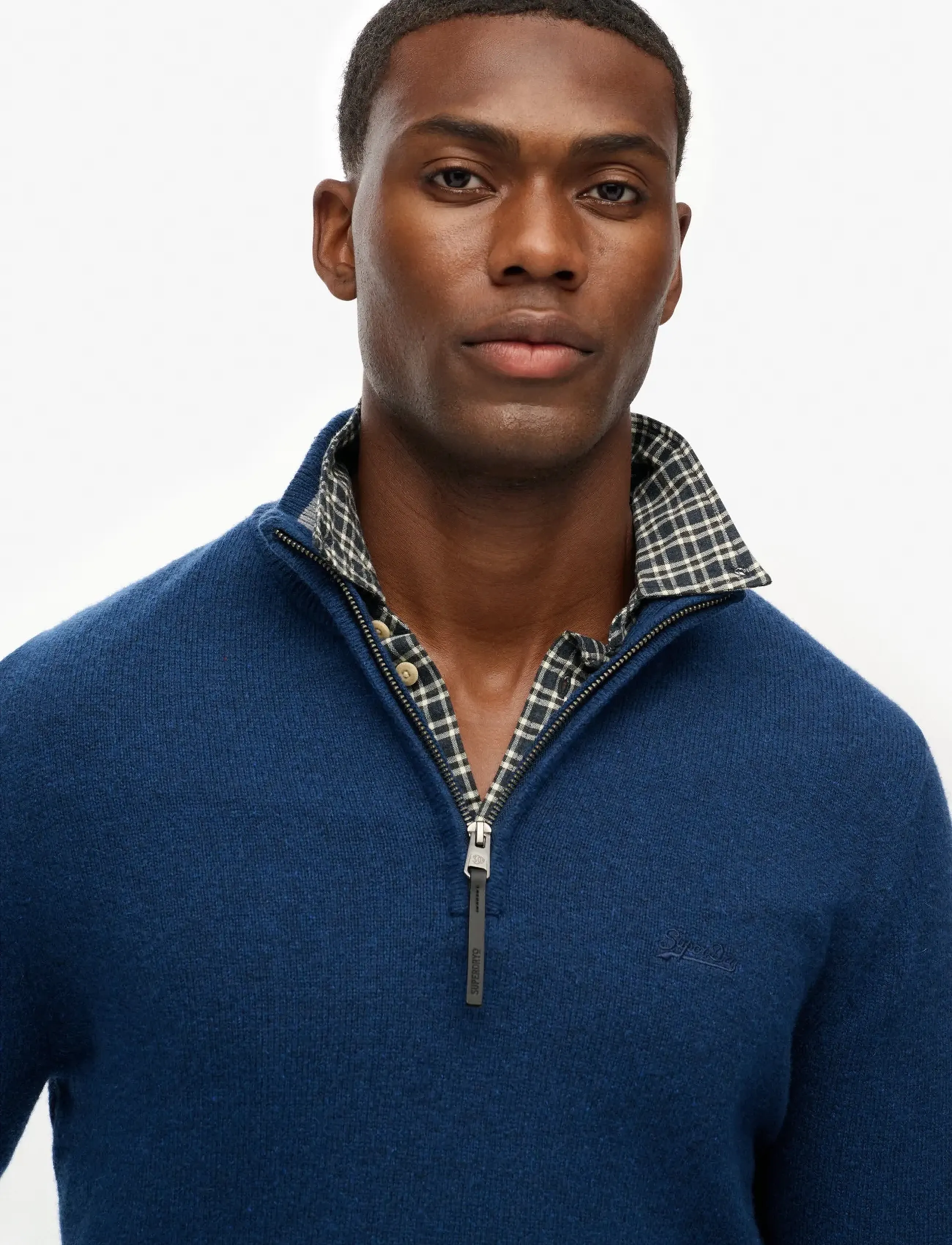 Superdry - WOOL BLEND HALF ZIP JUMPER - herren - dusk navy marl - 2