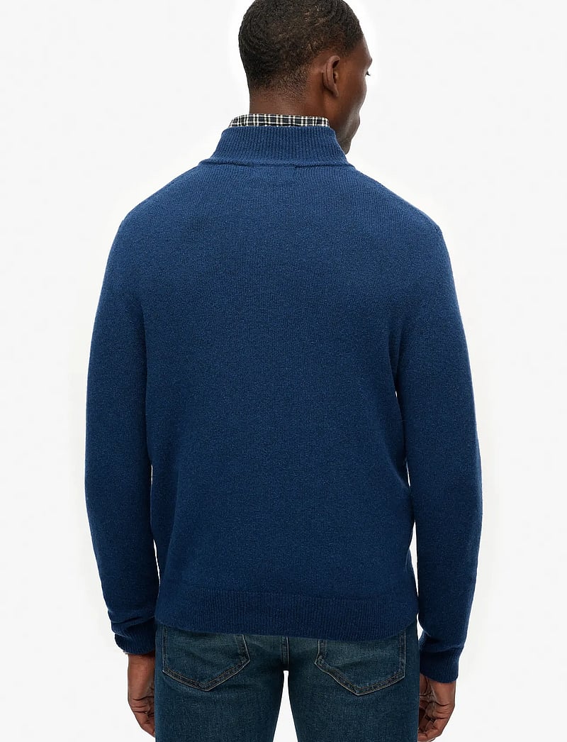 Superdry - WOOL BLEND HALF ZIP JUMPER - tõmblukk-kaelusega džemprid - dusk navy marl - 5