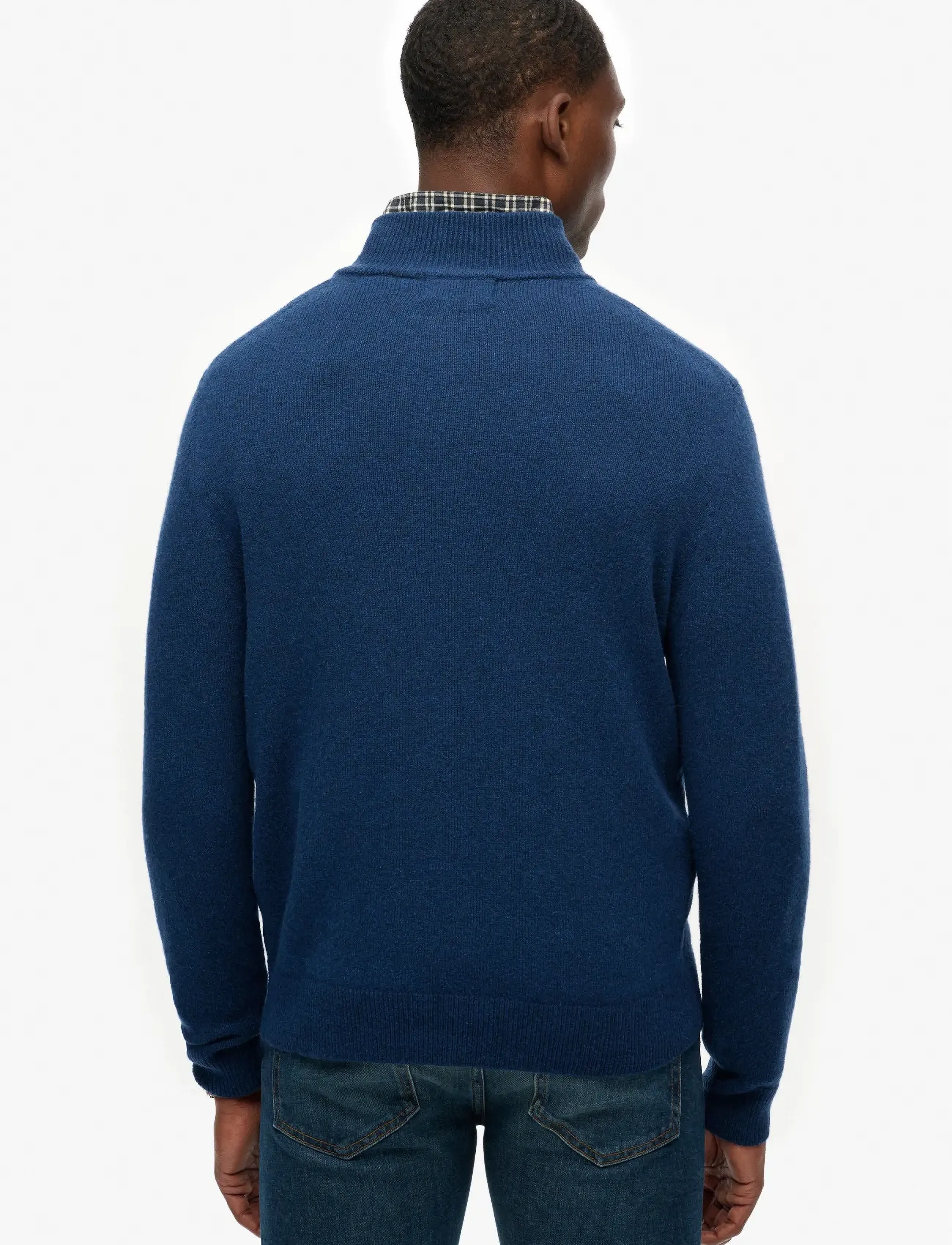 Superdry - WOOL BLEND HALF ZIP JUMPER - herren - dusk navy marl - 5