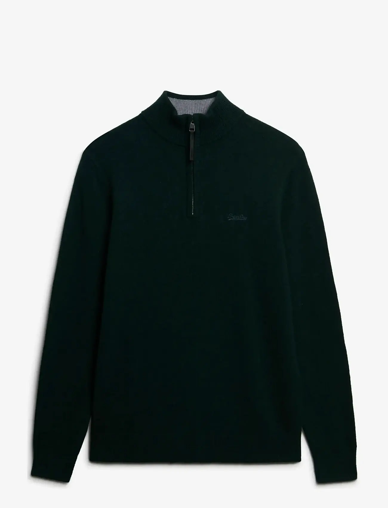 Superdry - WOOL BLEND HALF ZIP JUMPER - tõmblukk-kaelusega džemprid - forest green marl - 1