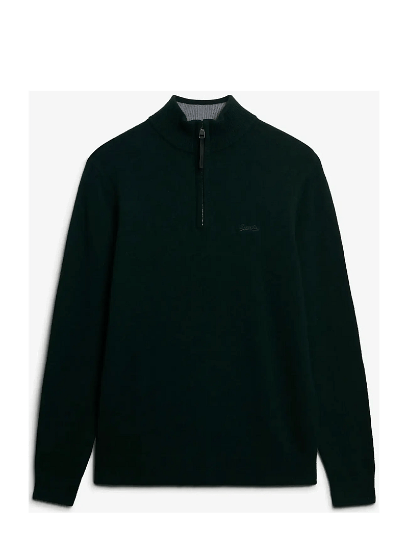 Superdry - WOOL BLEND HALF ZIP JUMPER - tõmblukk-kaelusega džemprid - forest green marl - 1