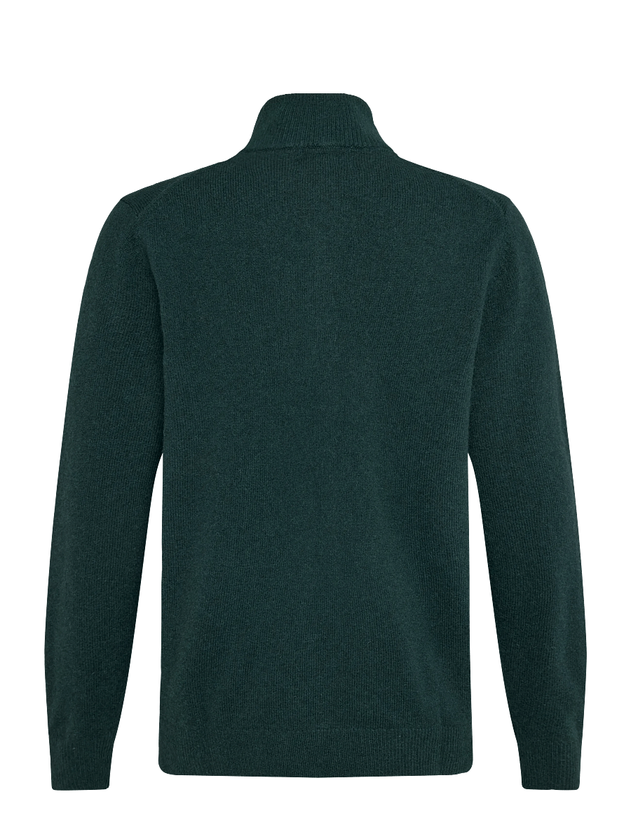 Superdry - WOOL BLEND HALF ZIP JUMPER - poolpika lukuga džemprid - forest green marl - 2