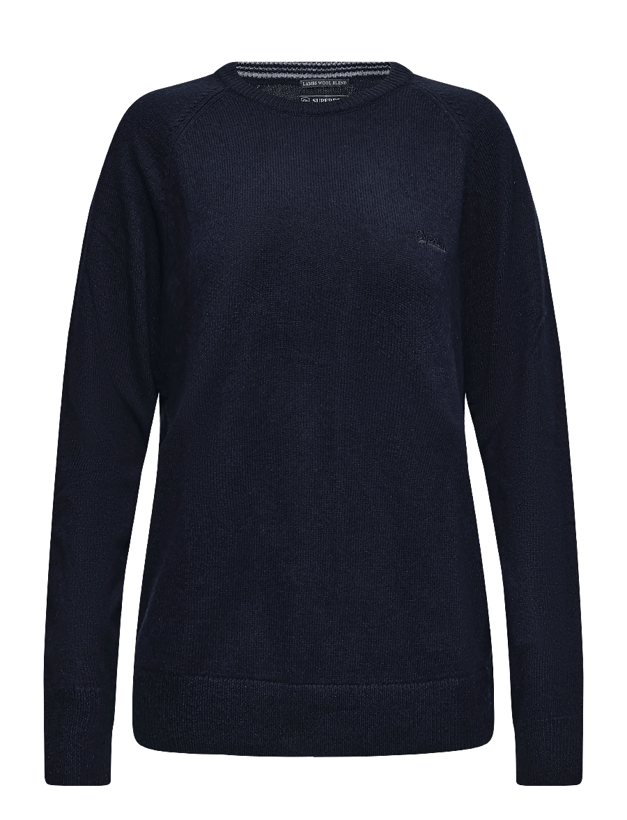 Superdry - WOOL BLEND JUMPER - Ümara kaelusega - charred navy marl - 1