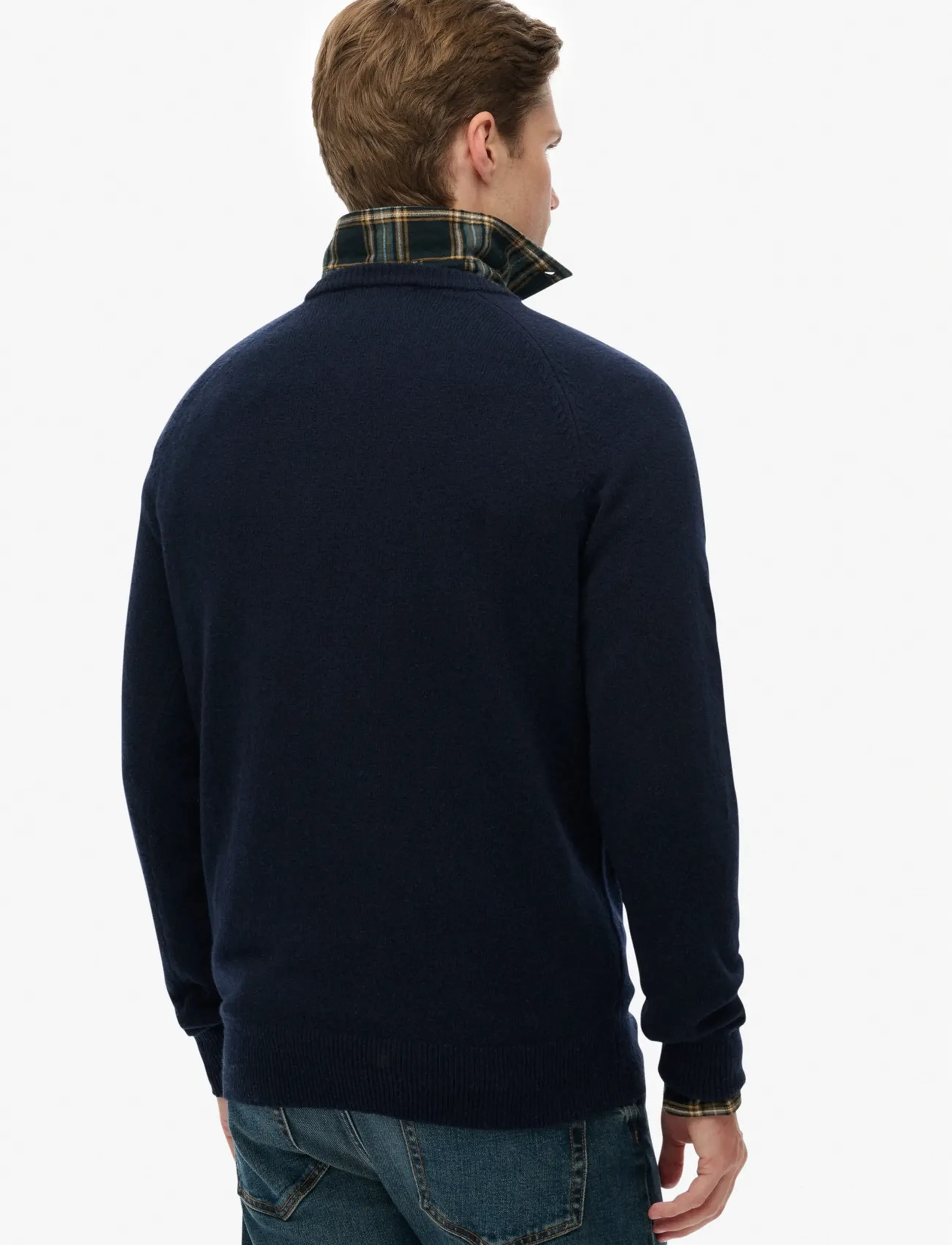 Superdry - WOOL BLEND JUMPER - basic-strickmode - charred navy marl - 5