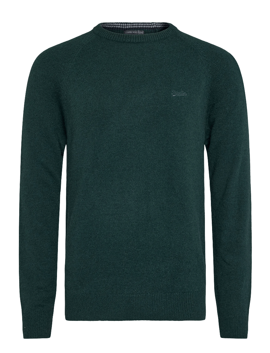 Superdry - WOOL BLEND JUMPER - Ümara kaelusega - forest green marl - 1