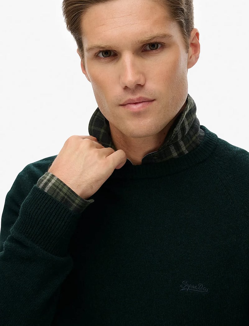 Superdry - WOOL BLEND JUMPER - rund hals - forest green marl - 2