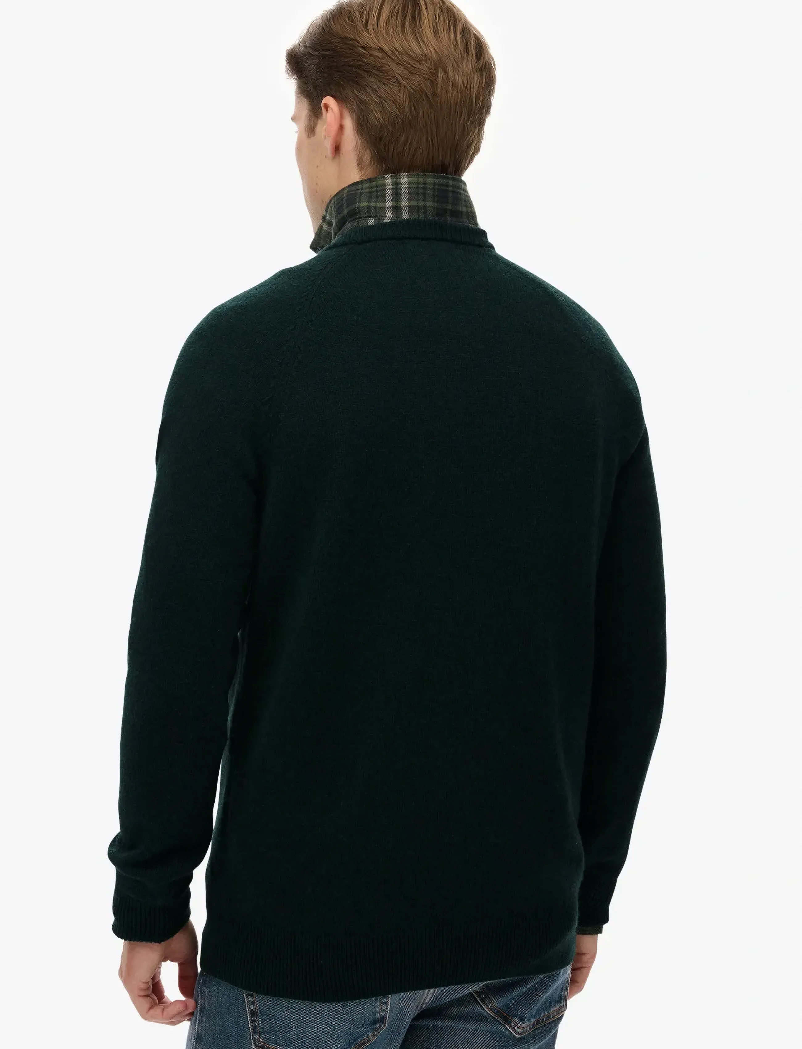 Superdry - WOOL BLEND JUMPER - Ümmarguse kaelusega kudumid - forest green marl - 5