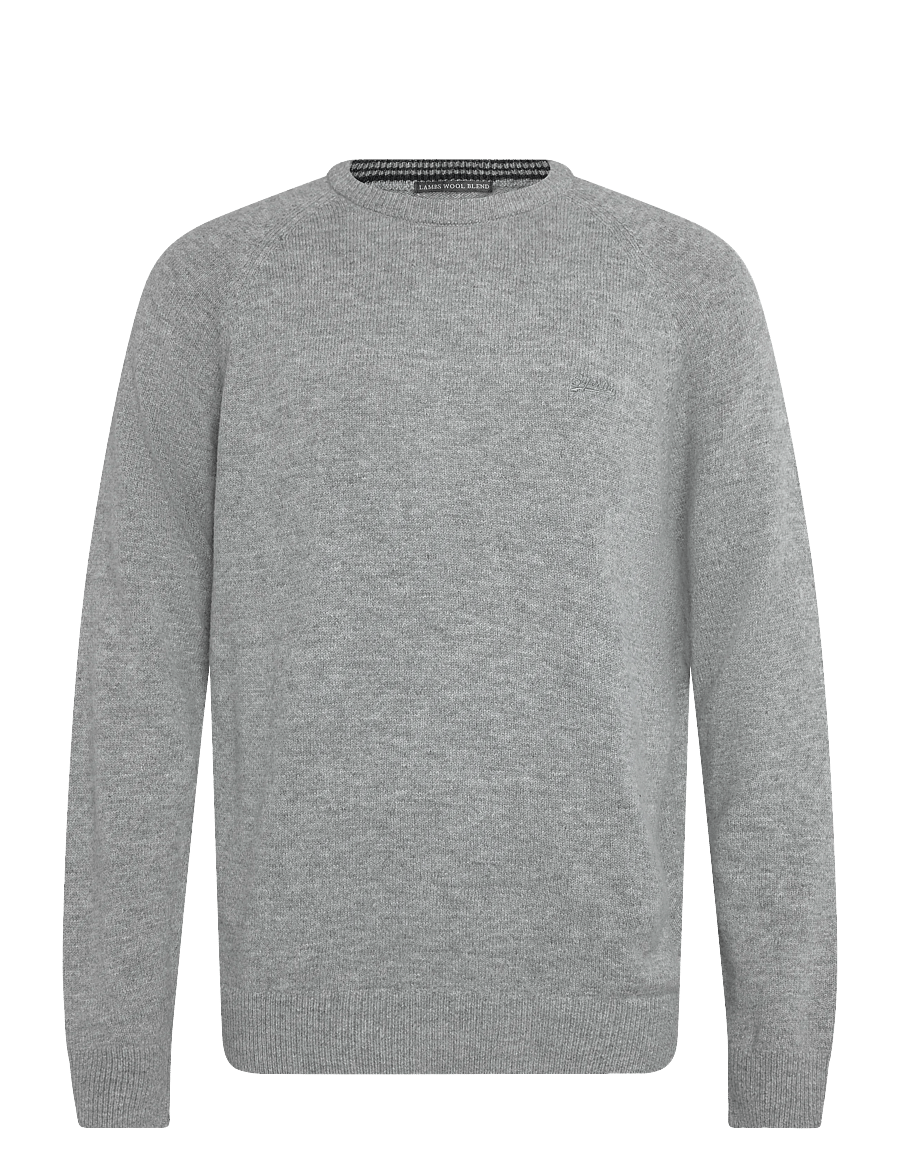Superdry - WOOL BLEND JUMPER - Ümara kaelusega - light grey marl - 1