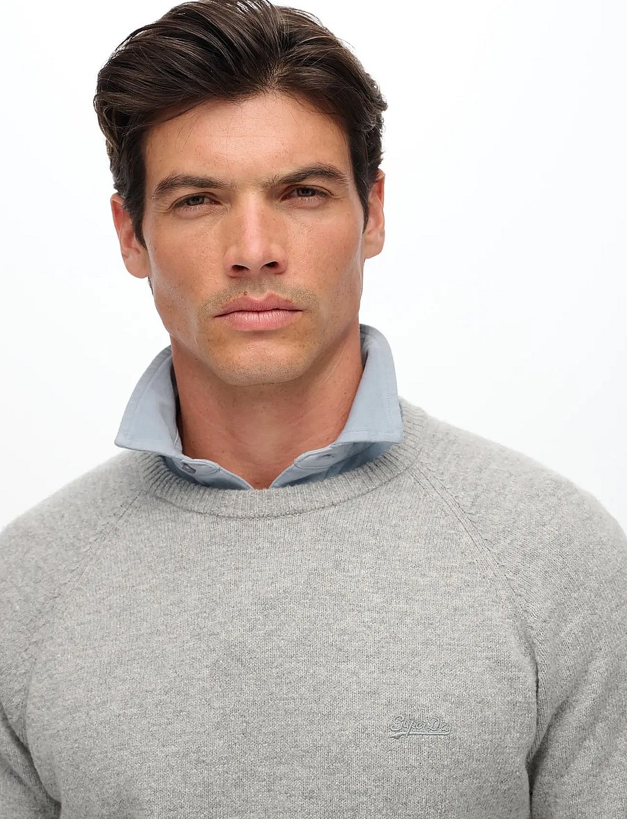 Superdry - WOOL BLEND JUMPER - rundhals - light grey marl - 2
