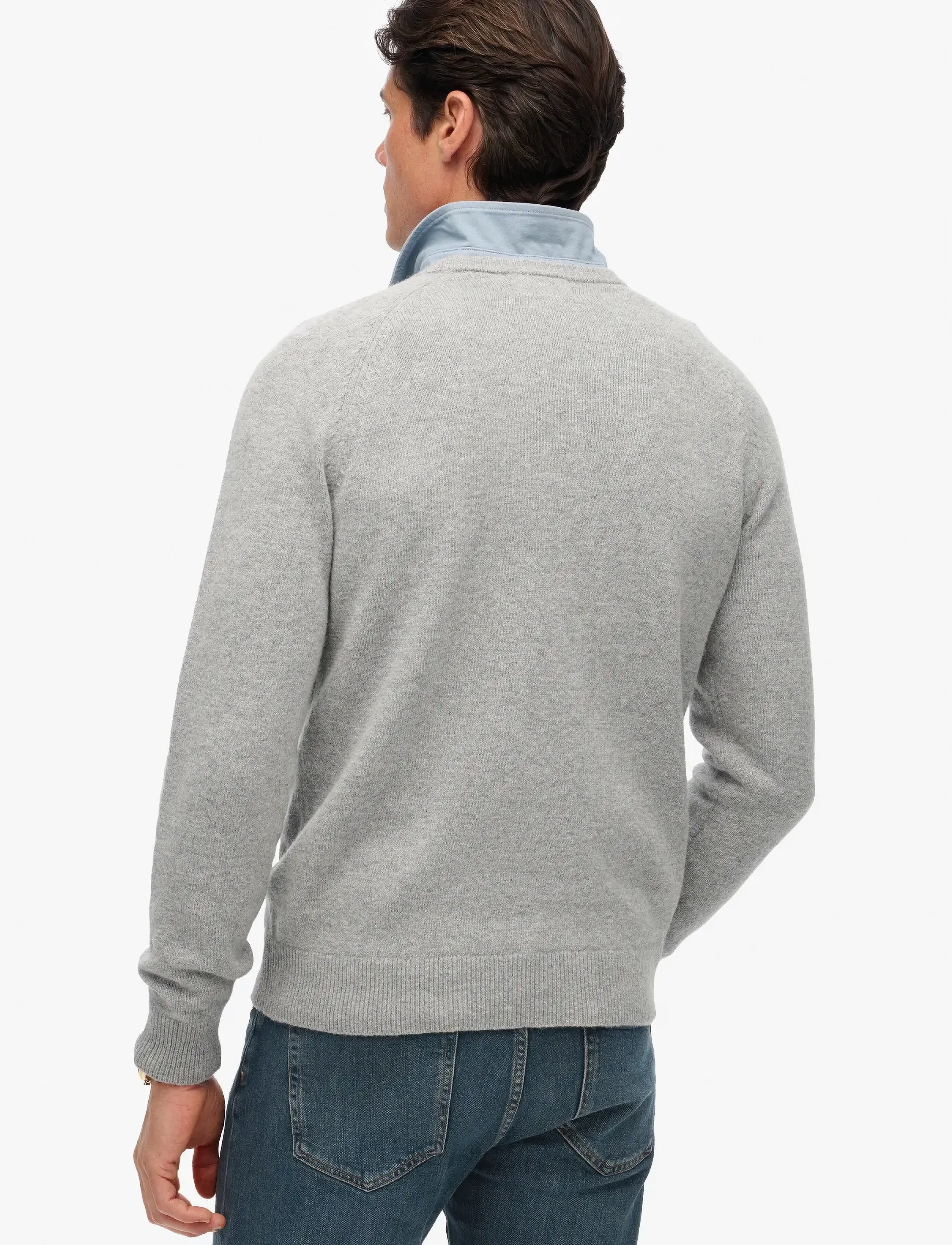 Superdry - WOOL BLEND JUMPER - kudumid - light grey marl - 5