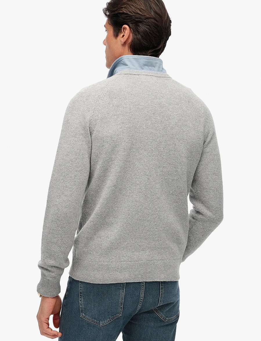 Superdry - WOOL BLEND JUMPER - rundhals - light grey marl - 5