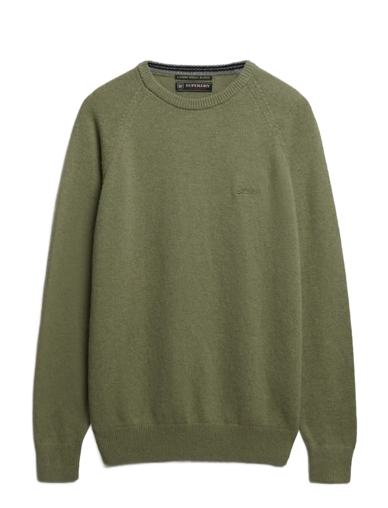 Superdry Wool Blend Jumper, Herren, Rundhals Jumper, Grün, Gr: S
