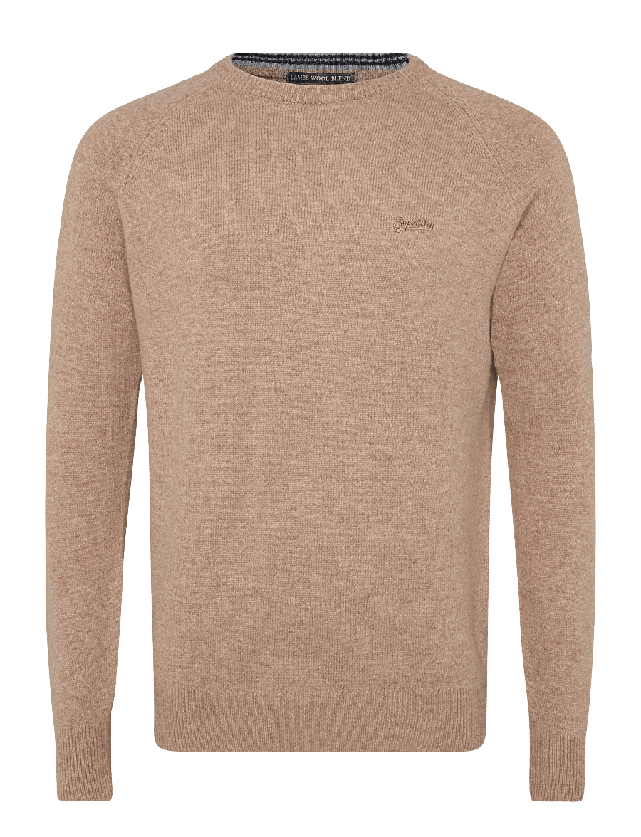 Superdry - WOOL BLEND JUMPER - rund hals - macadamia brown marl - 1